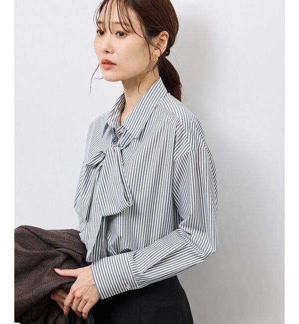 Rope&rsquo;Picnic「【防シワ】ボウタイ付きレギュラーシャツ」|シャツ・ブラウス|
