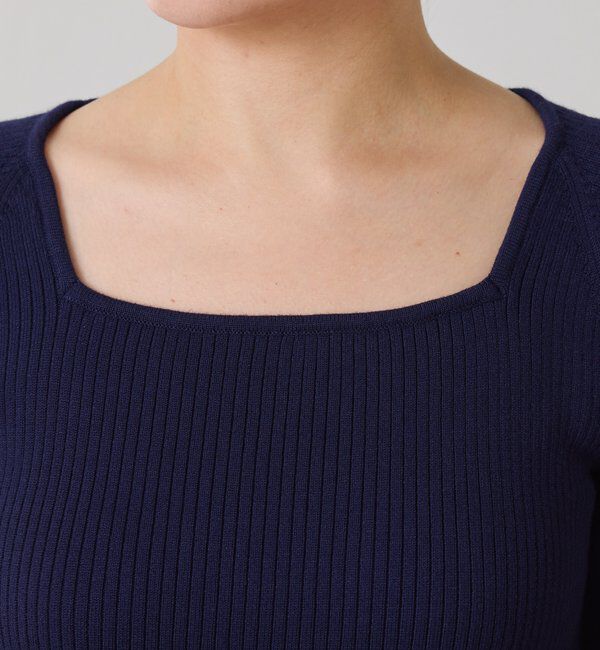  「深スクエアリブニット」|ニット・セーター|