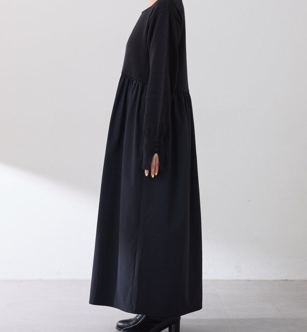  「ニットドッキングフレアワンピース」|ワンピース|