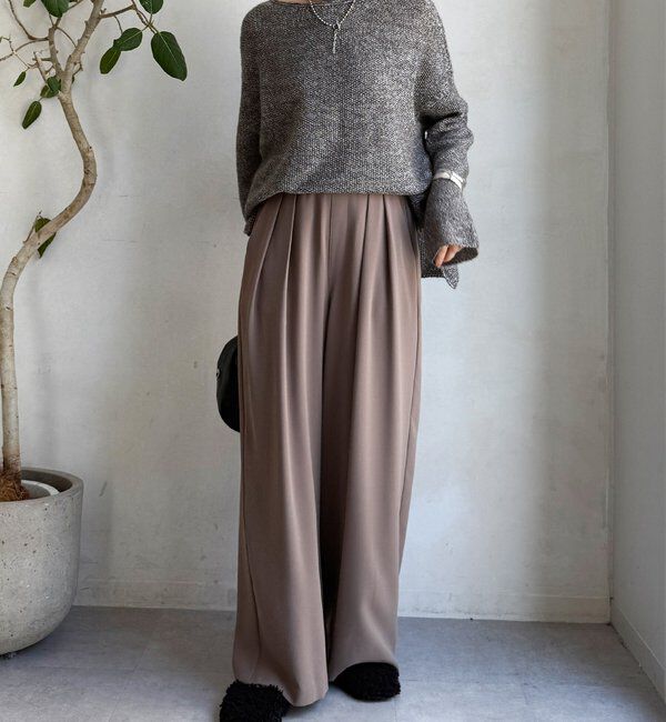  「ウールメランジ鹿の子プルオーバー」|ニット・セーター|