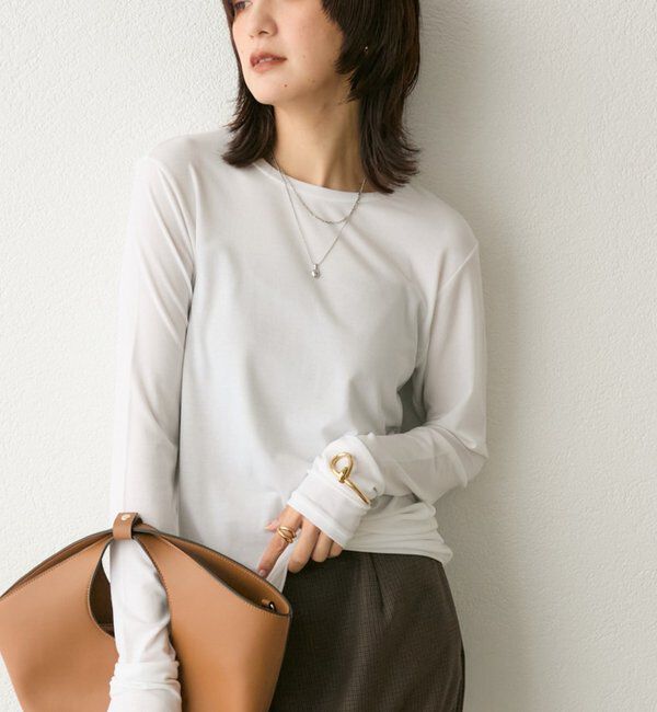  「【リバイバル/一枚でも重ねても】フライスクルーTee」|Tシャツ・カットソー|ホワイト