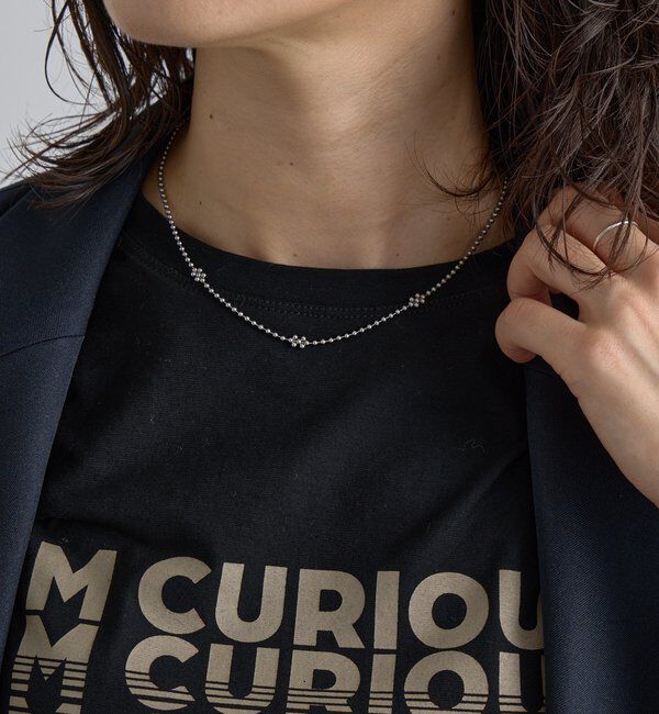  「【R.good（アールドットグッド）】ボールチェーンアクセントネックレス」|ブローチ・コサージュ|シルバー