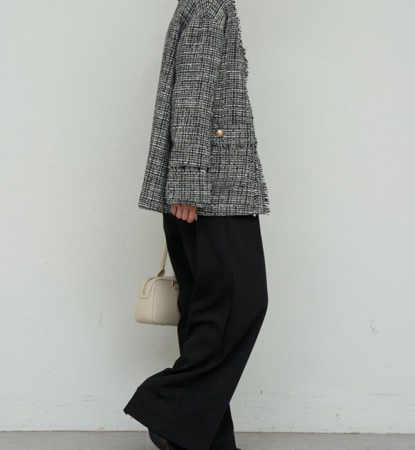  「【美シルエット】【手洗い可】タックワイドパンツ２」|チノ|