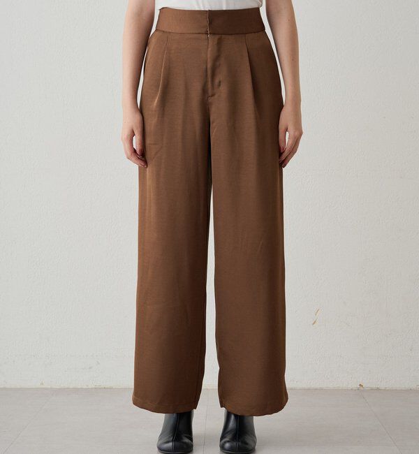  「ワイドベルトサテンパンツ 2nd」|チノ|