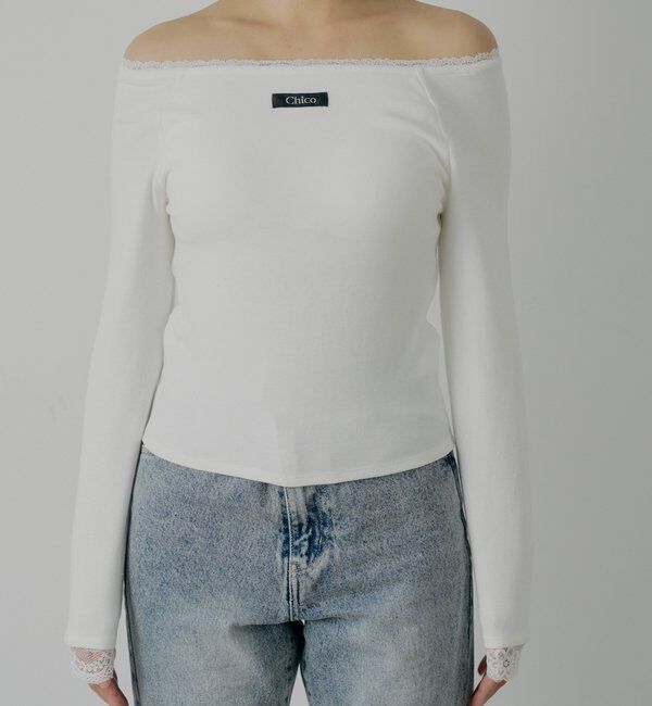  「カップ付きレースコンパクトトップス」|Tシャツ・カットソー|