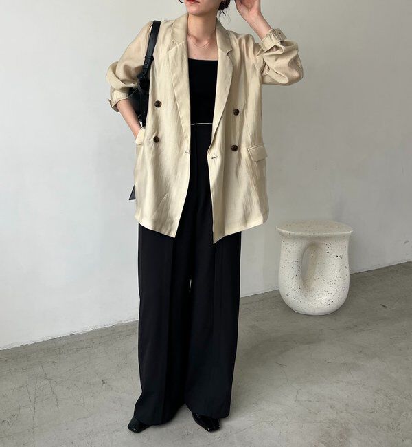  「【全骨格細見え/オフィスコーデにも◎】ライトテーラージャケット」|テーラードジャケット|