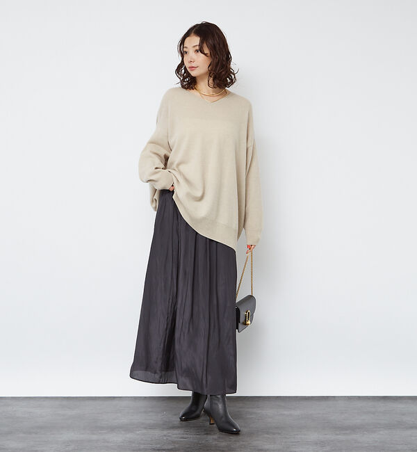 Rouge vif「グロスデシンゴムギャザースカート」|スカート|