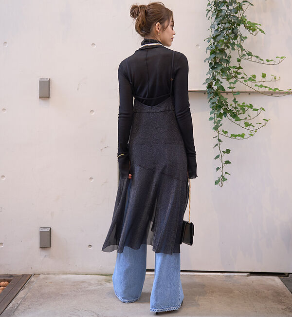 Rouge vif「シアーラメチュールキャミワンピース」|ワンピース|