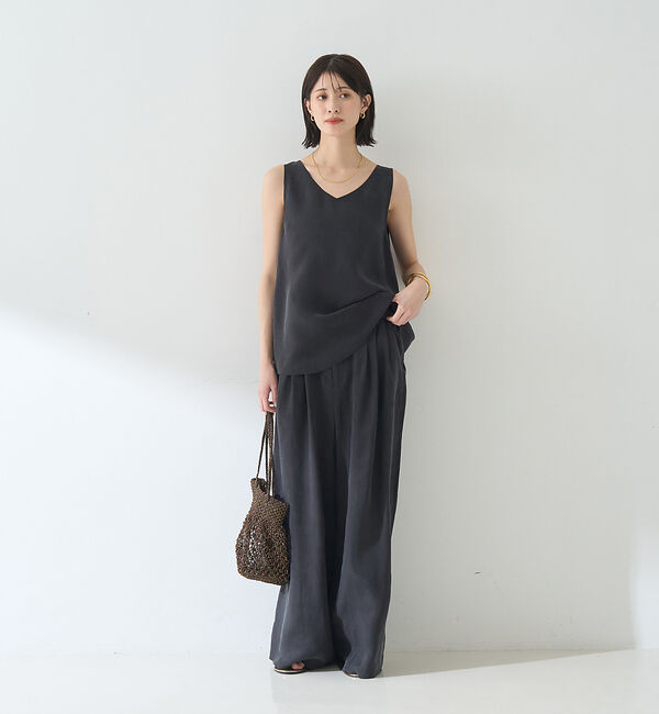 Rouge vif「【セットアップ対応】キュプラフィブリル ワイドパンツ」|その他|