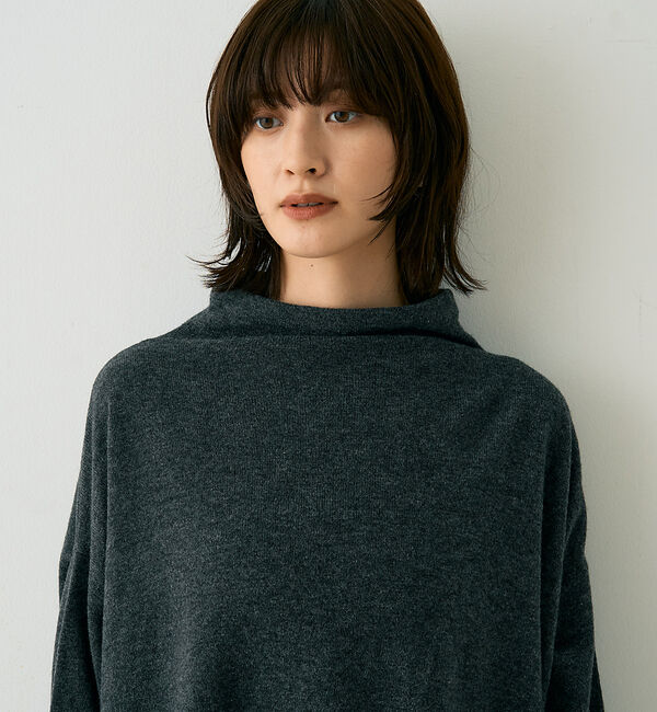 Rouge vif「ボトルネックポンチョライクニットプルオーバー」|ニット・セーター|