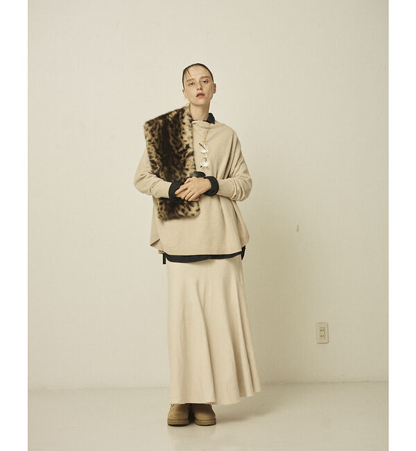 Rouge vif「ボトルネックポンチョライクニットプルオーバー」|ニット・セーター|