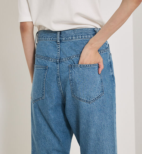 qualite「【e&times;qualite】フレアークロップドデニム」|デニム|