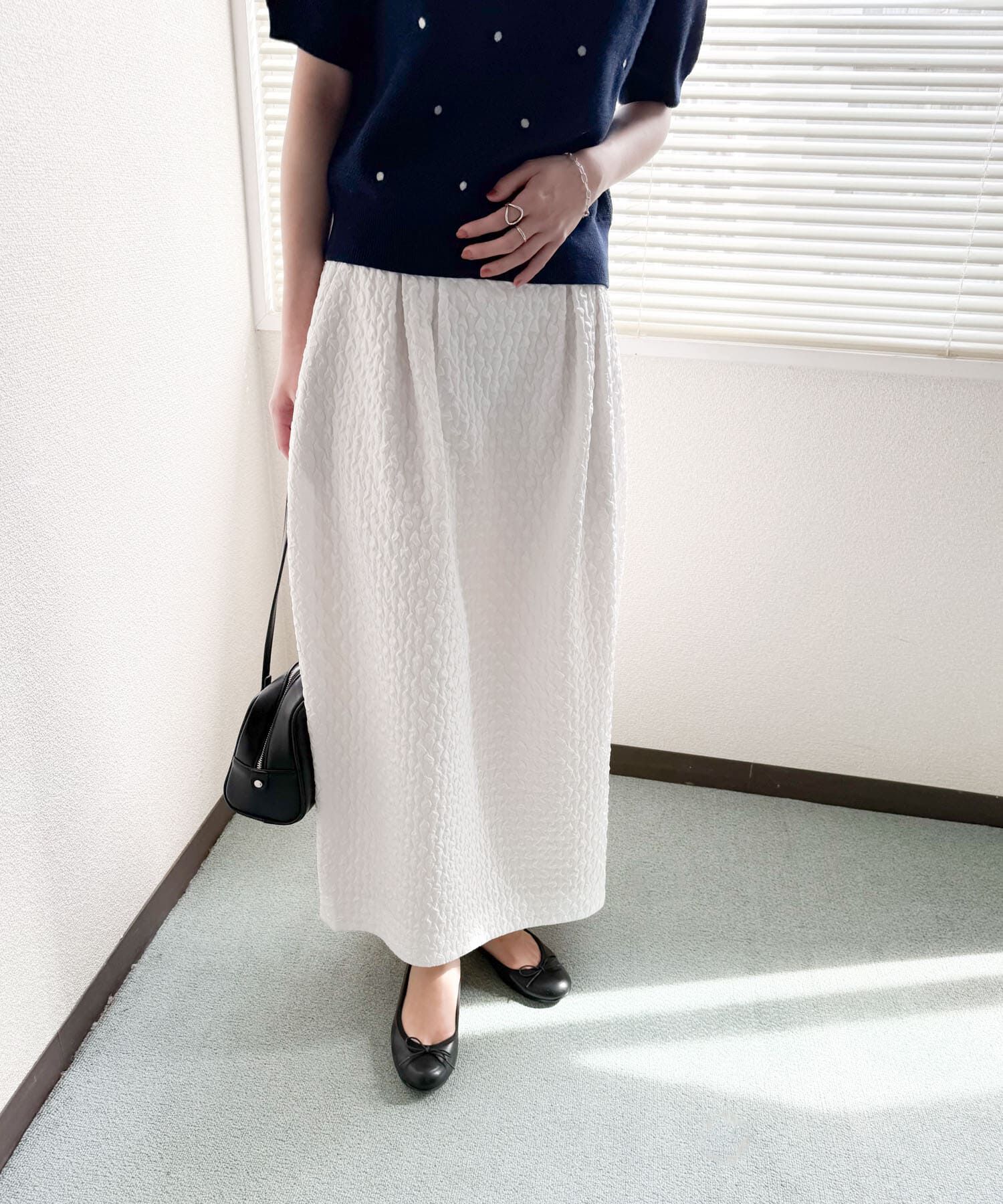 URBAN RESEARCH DOORS「ジャガードコクーンスカート」|スカート|