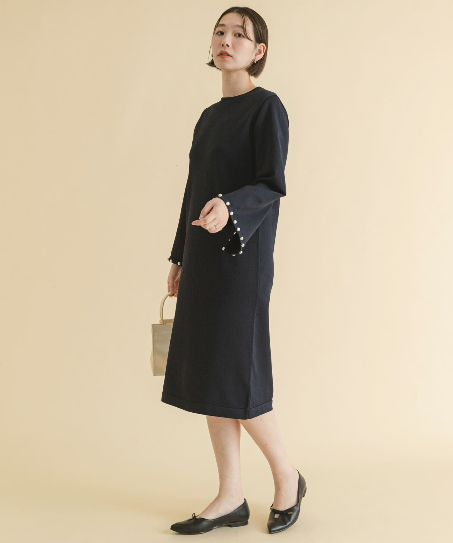 URBAN RESEARCH ROSSO「F by ROSSO　パールスリーブニットワンピース」|ワンピース|