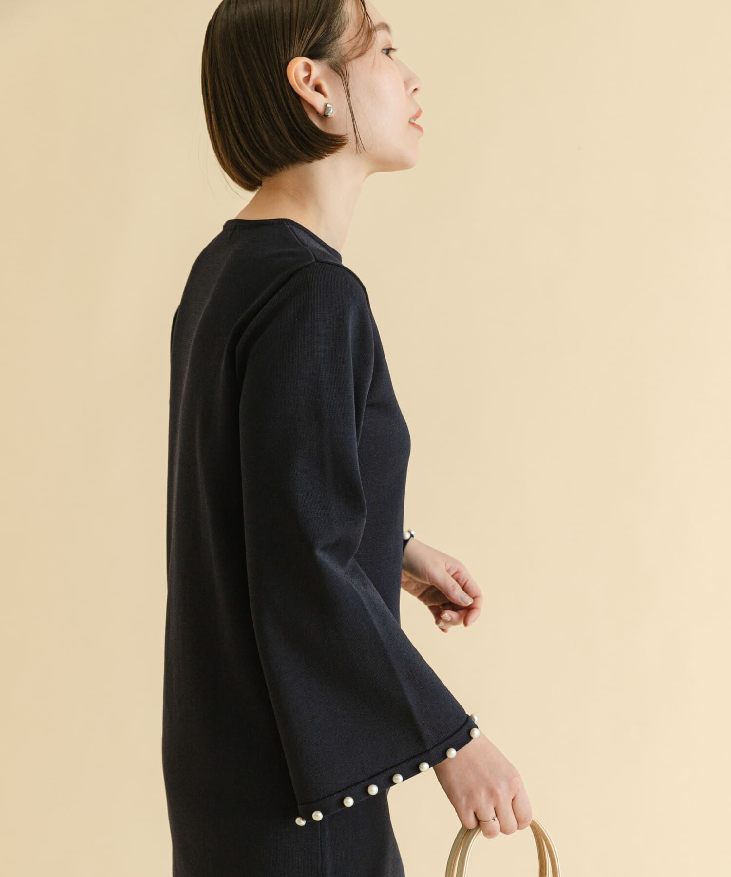 URBAN RESEARCH ROSSO「F by ROSSO　パールスリーブニットワンピース」|ワンピース|