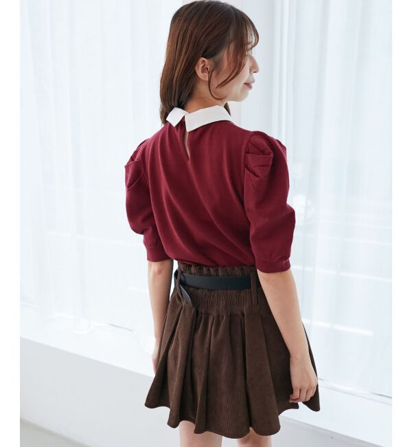  「2way襟付きビジューニット」|ニット・セーター|