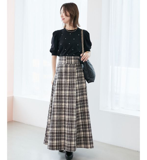  「2way襟付きビジューニット」|ニット・セーター|