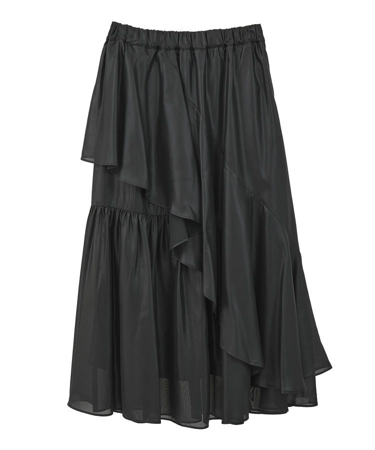 earth music&ecology「シャイニーラッフルスカート」|フレア|