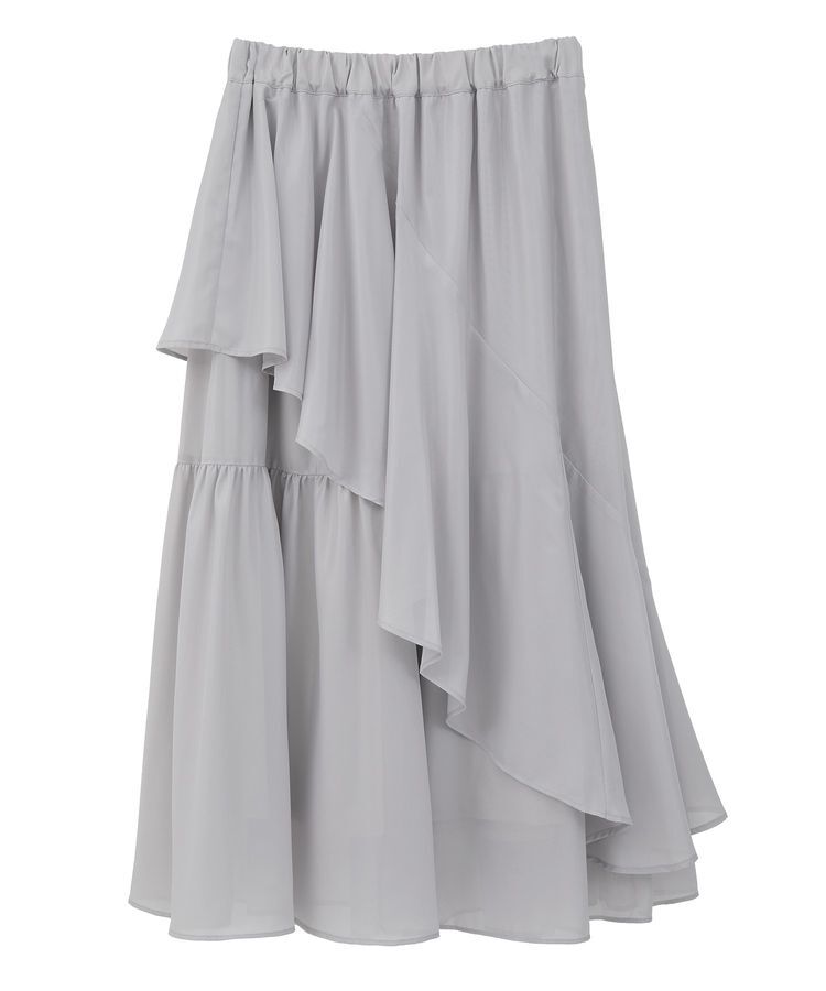 earth music&ecology「シャイニーラッフルスカート」|フレア|