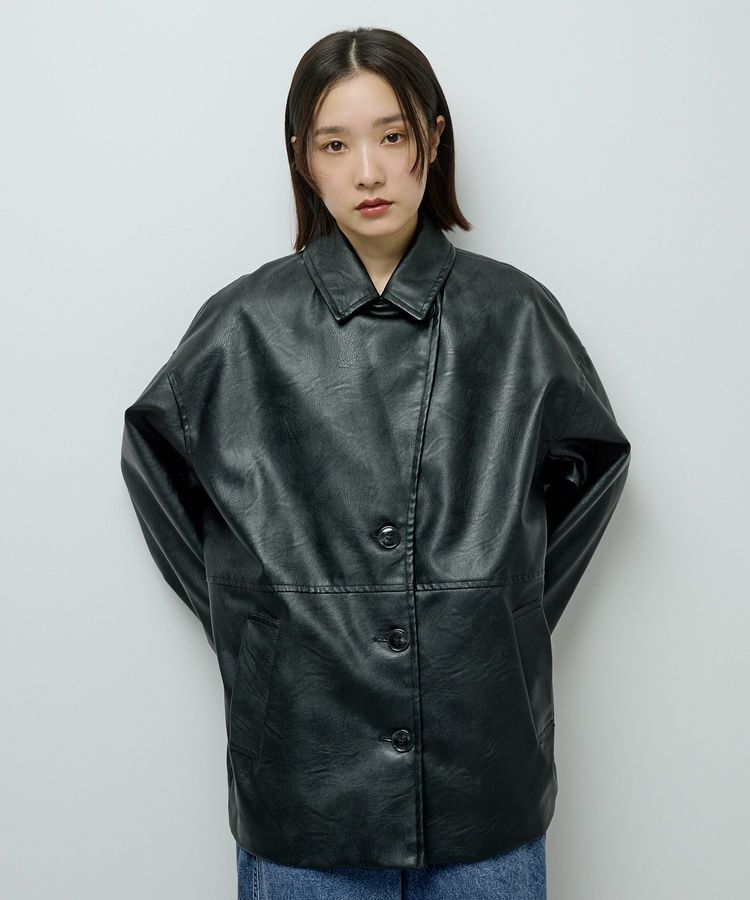 Green Parks「フェイクレザージャケット」|テーラードジャケット|