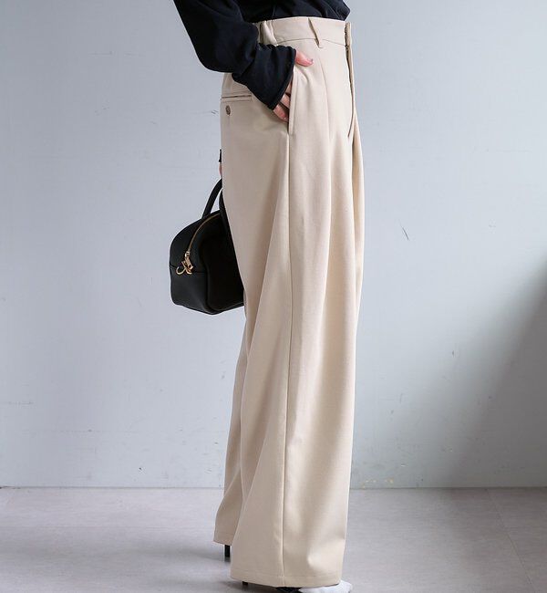  「【2サイズ/インフルエンサー企画】ツータック起毛スラックスパンツ」|その他|