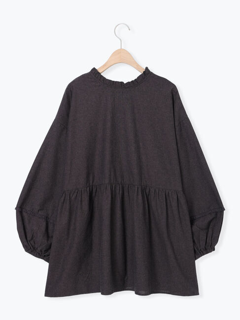 Samansa Mos2「前後2WAY襟フリルチュニック」|シャツ・ブラウス|