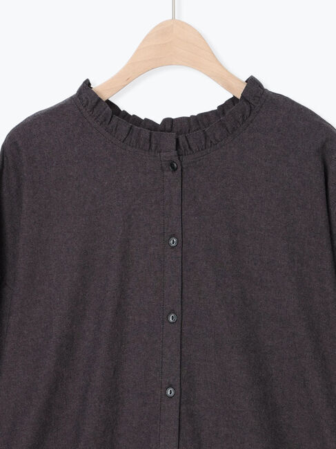 Samansa Mos2「前後2WAY襟フリルチュニック」|シャツ・ブラウス|