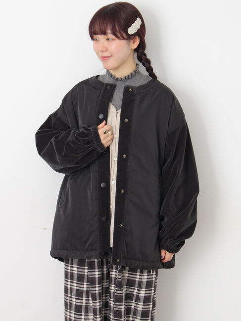 Samansa Mos2「ベロアドッキングブルゾン」|ブルゾン・スタジャン|