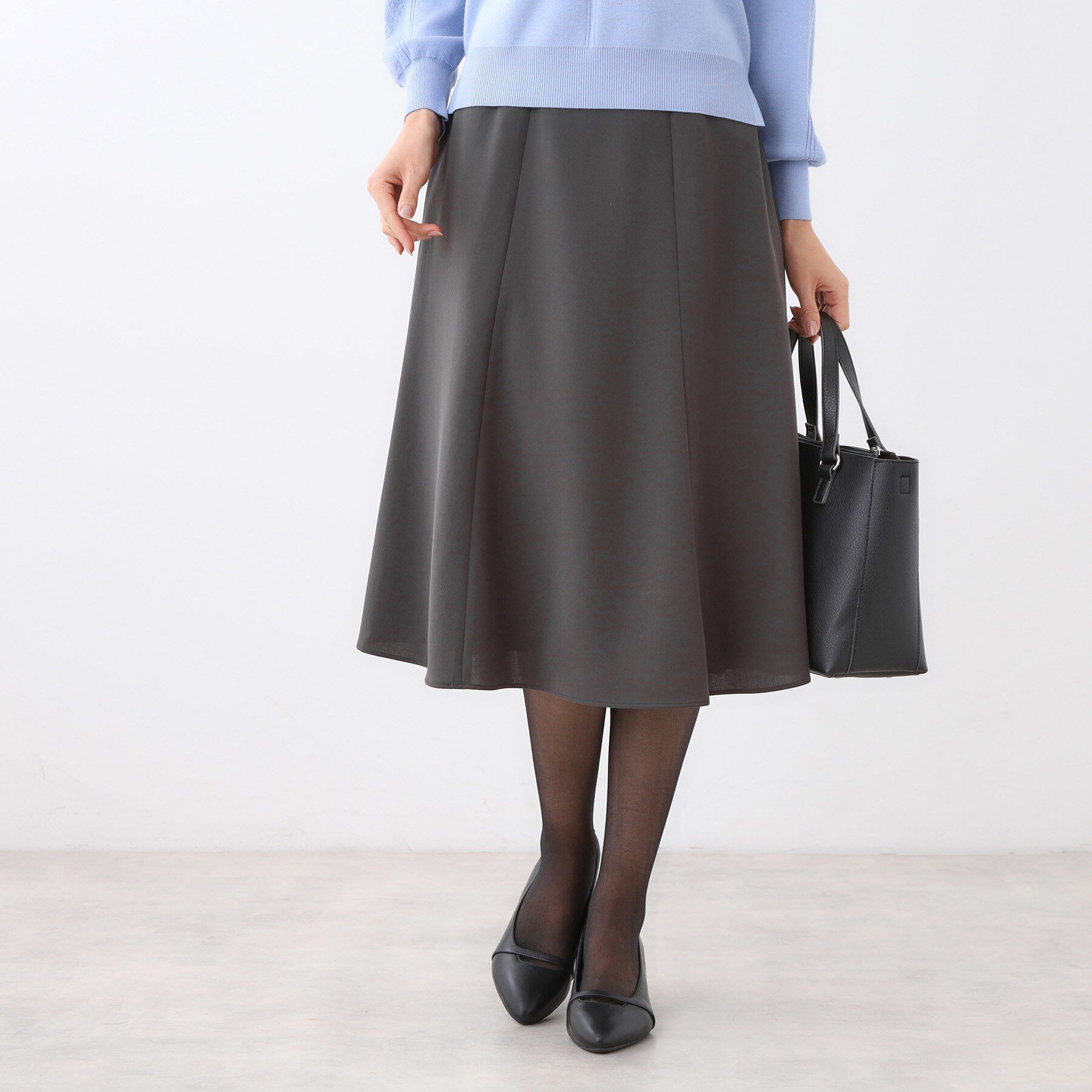 Reflect「【美シルエット】ソフトマーメイドスカート」|スカート|チャコールグレー(0