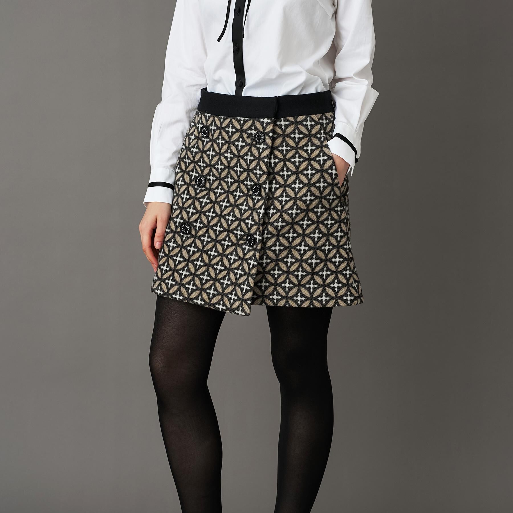 DRESSTERIOR「【CLASSY.12月号/otonaMUSE11月号掲載】オーバーラップジャカードミニスカート」|スカート|