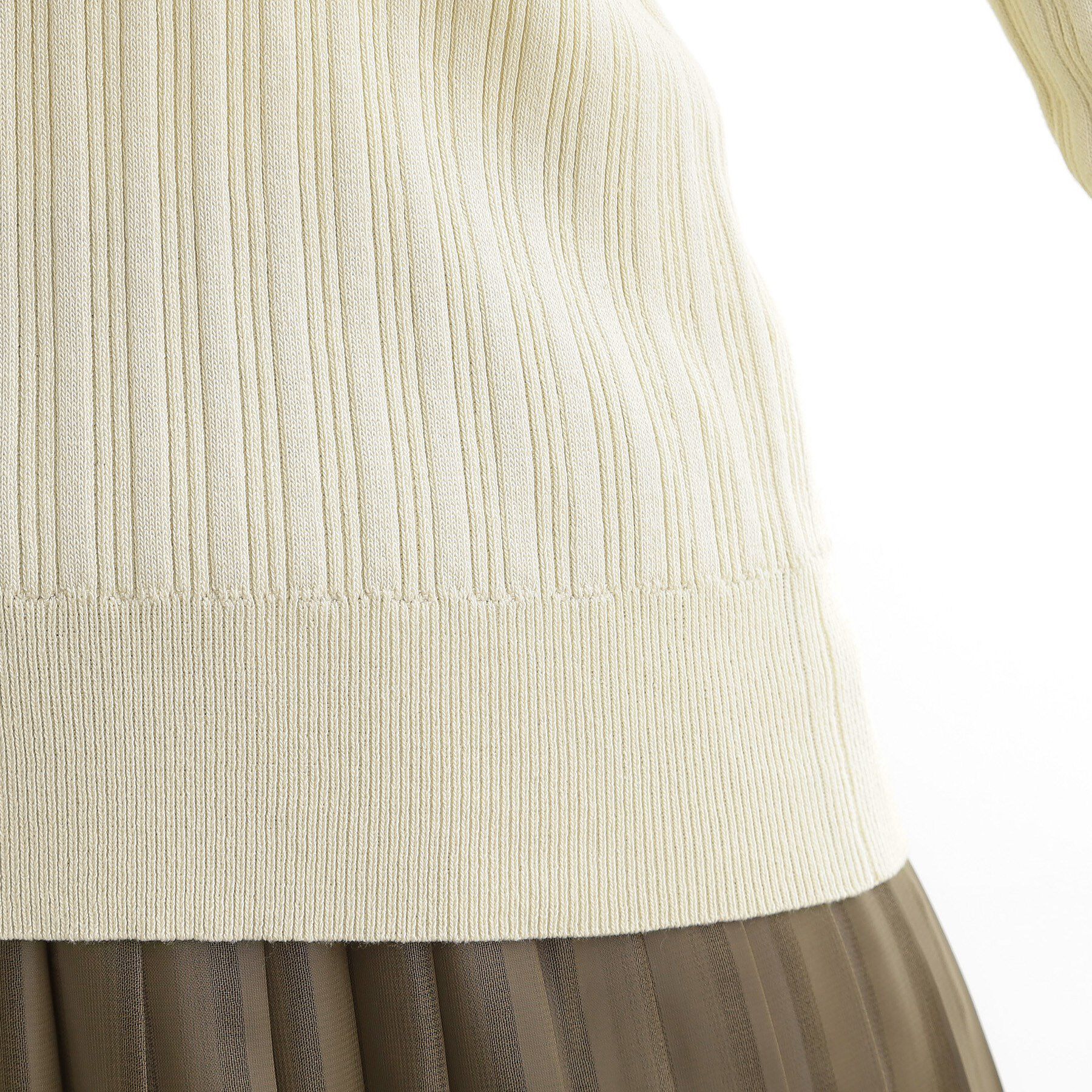 grove「【毛玉軽減】配色ラインランダムリブニット」|ニット・セーター|