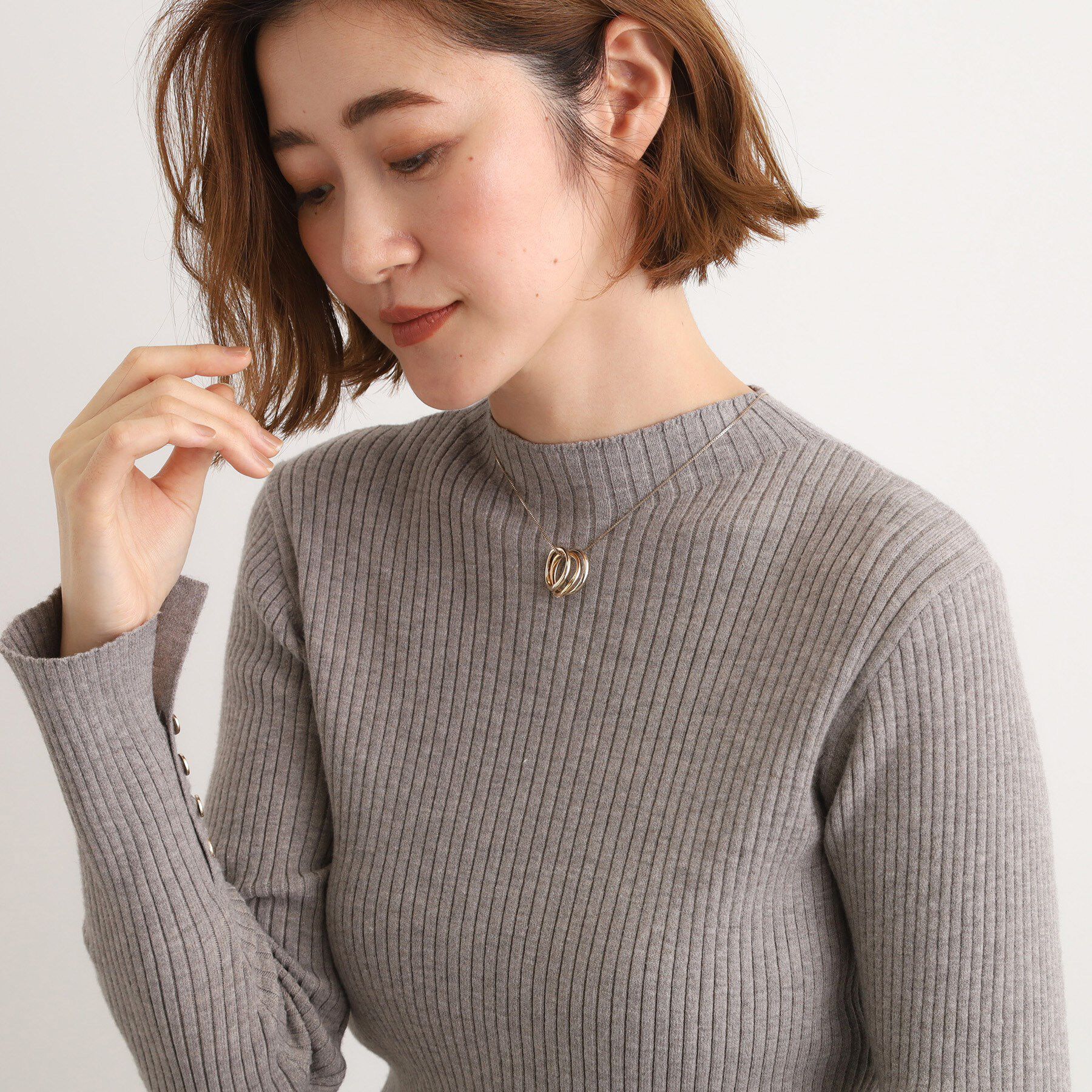 grove「3リングビジューネックレス」|ネックレス|