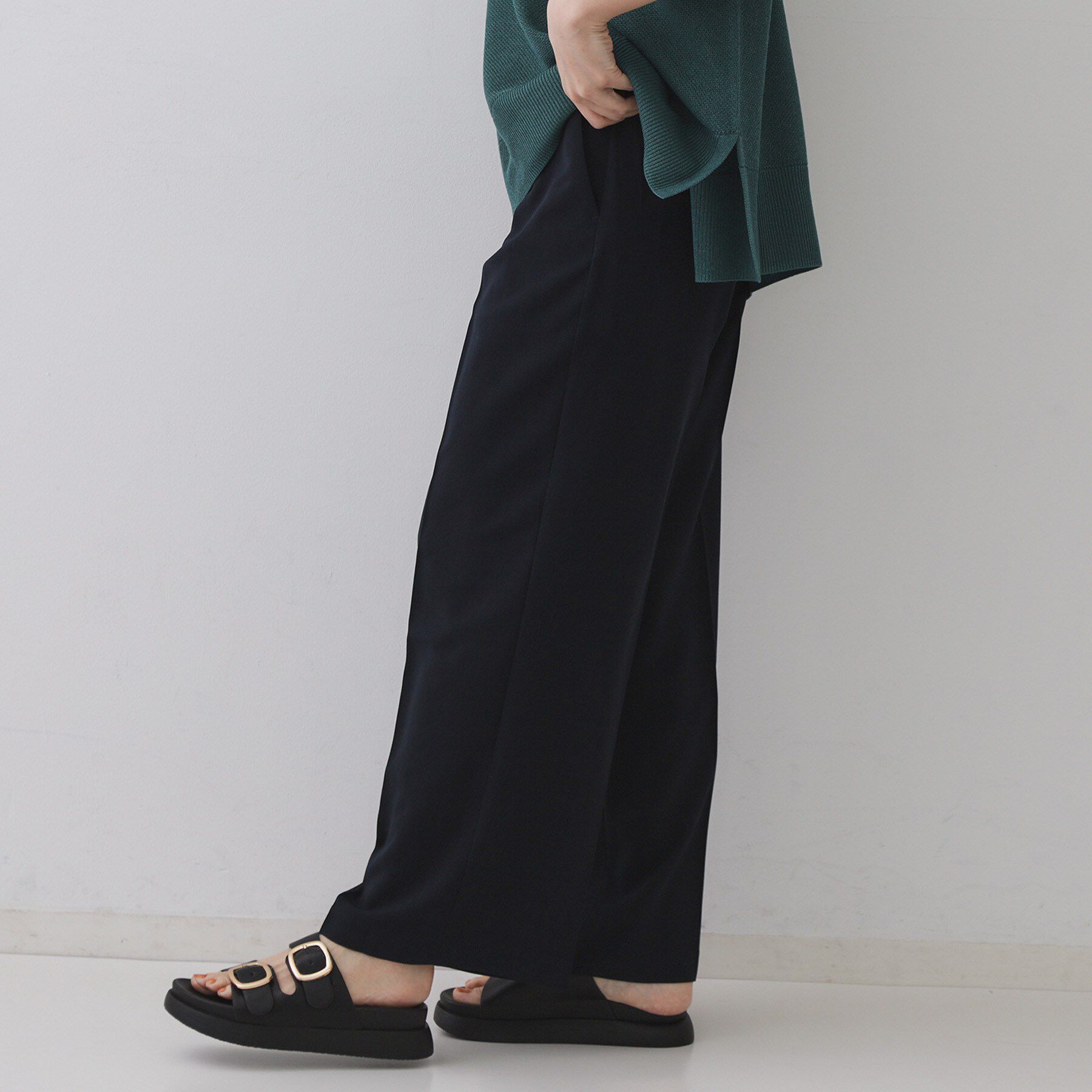 OPAQUE.CLIP「《丈が選べる/SS-LLサイズ》美脚ストレッチイージーワイドパンツ/セットアップ対応【防シワ/洗濯機」|その他|