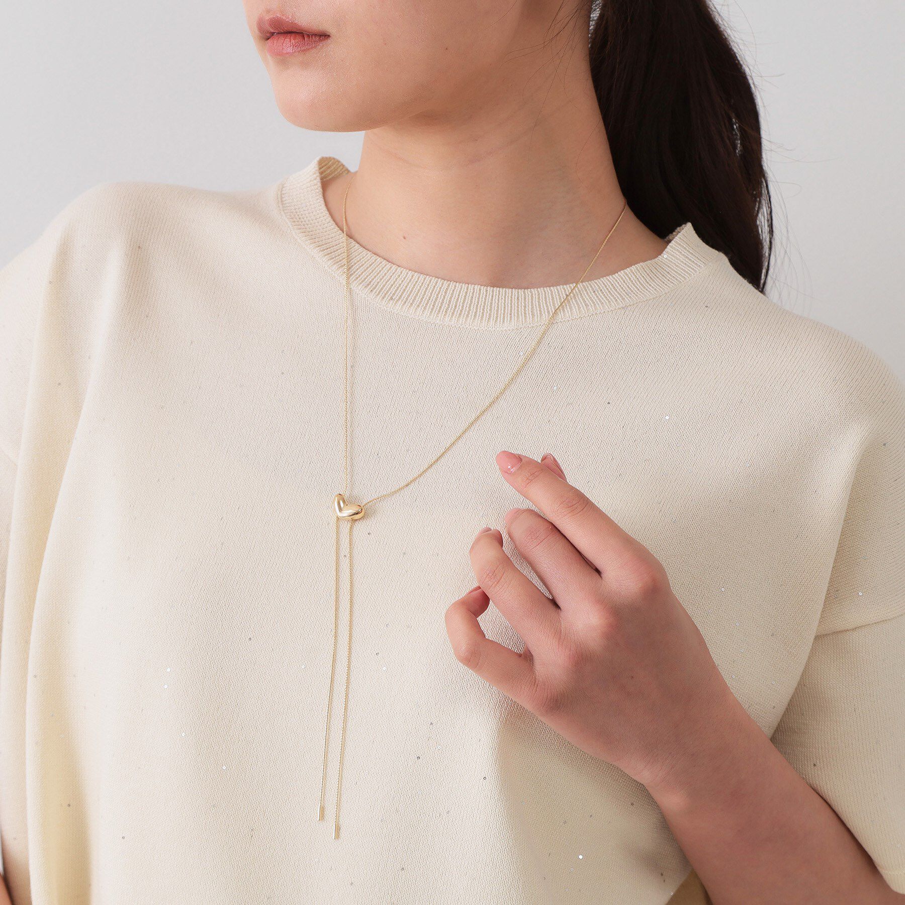 OPAQUE.CLIP「ハートモチーフスライドネックレス」|ネックレス|