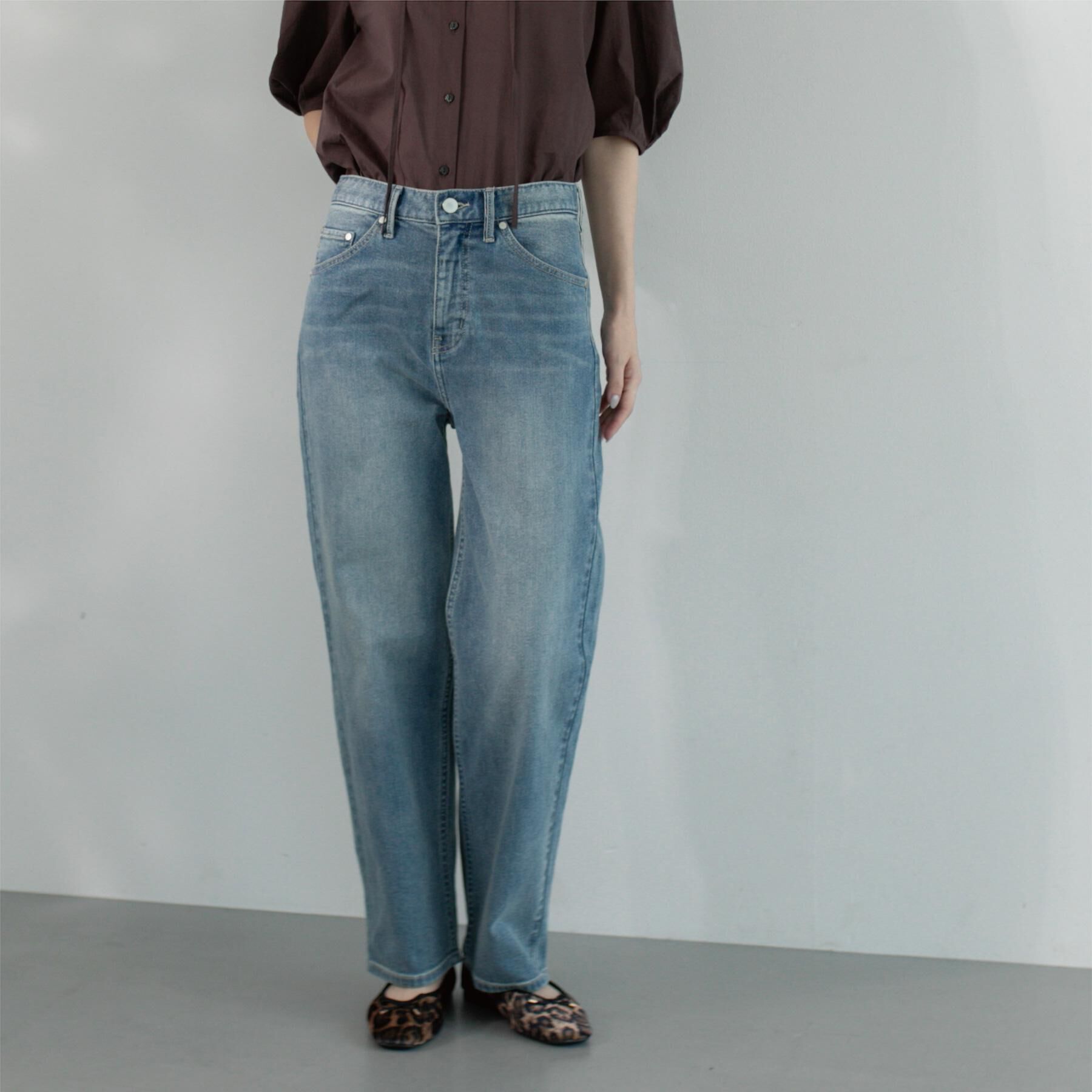 OPAQUE.CLIP「ストレッチストレートデニム【洗濯機洗い可】」|デニム|