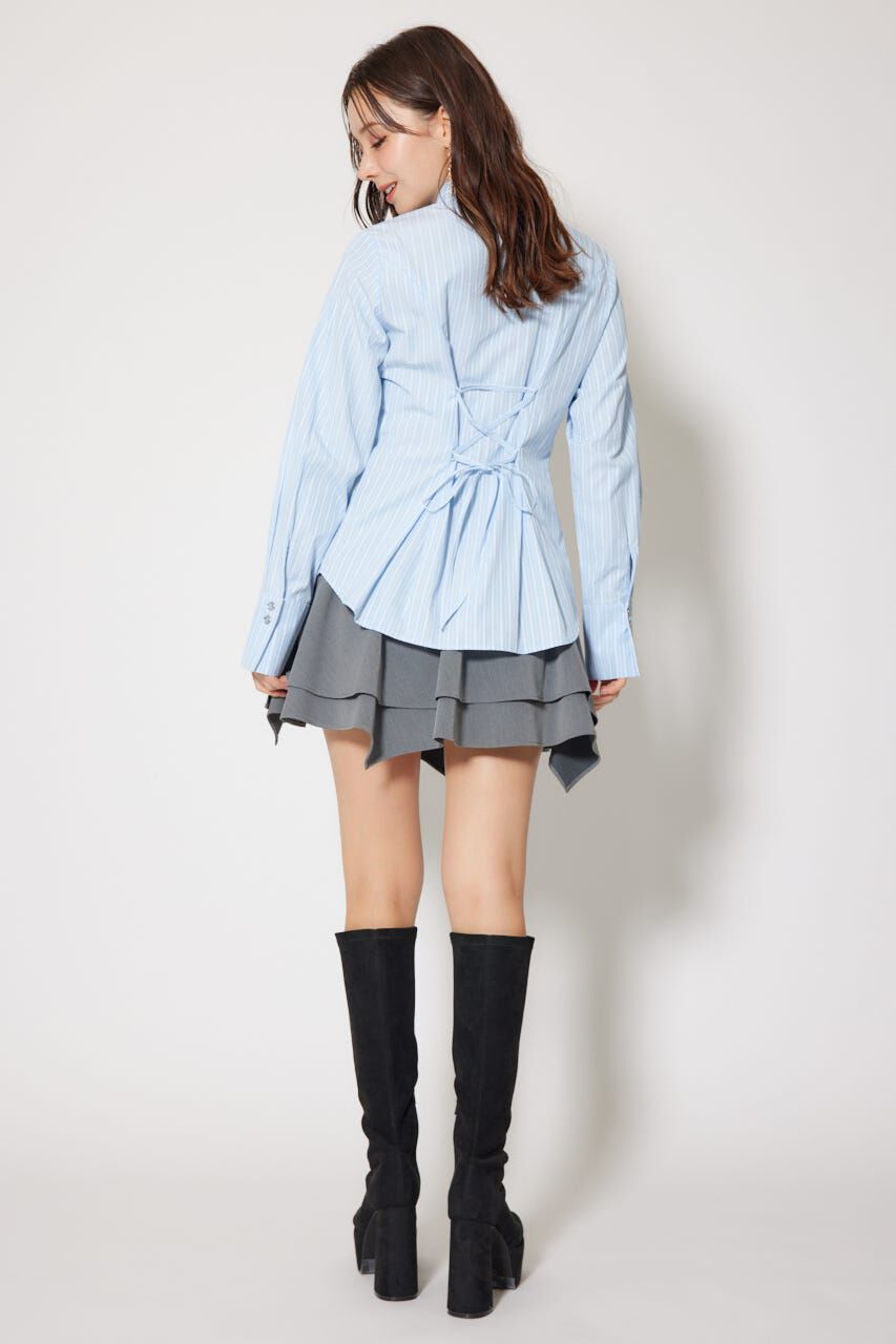 rienda「ウエストシェイプボウタイシャツ」|シャツ・ブラウス|