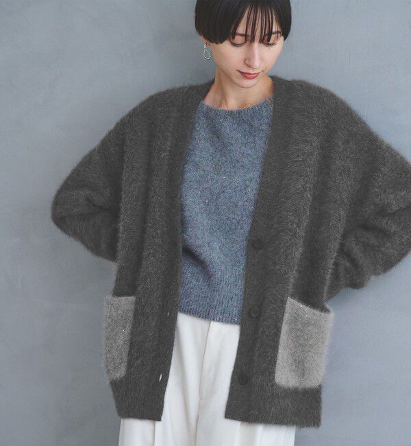 UNITED ARROWS「フォックスカシミヤ スパンコール ミドル カーディガン」|カーディガン|
