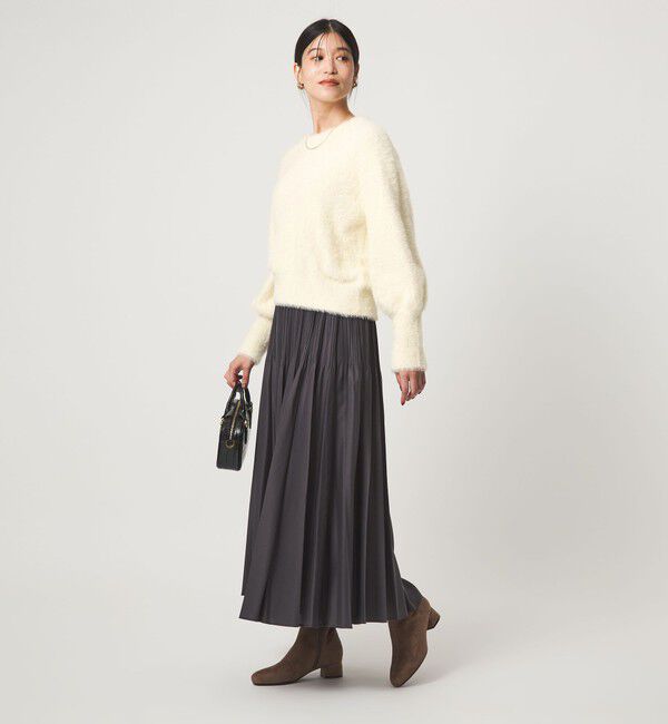 UNITED ARROWS green label relaxing「【WEB限定】＜at ease＞フェザーヤーン プルオーバー ニット」|ニット・セーター|