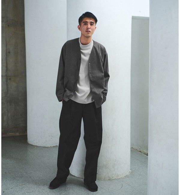 UNITED ARROWS green label relaxing「WONDER CLOTH ノーカラー カーディガン -ストレッチ-」|カーディガン|