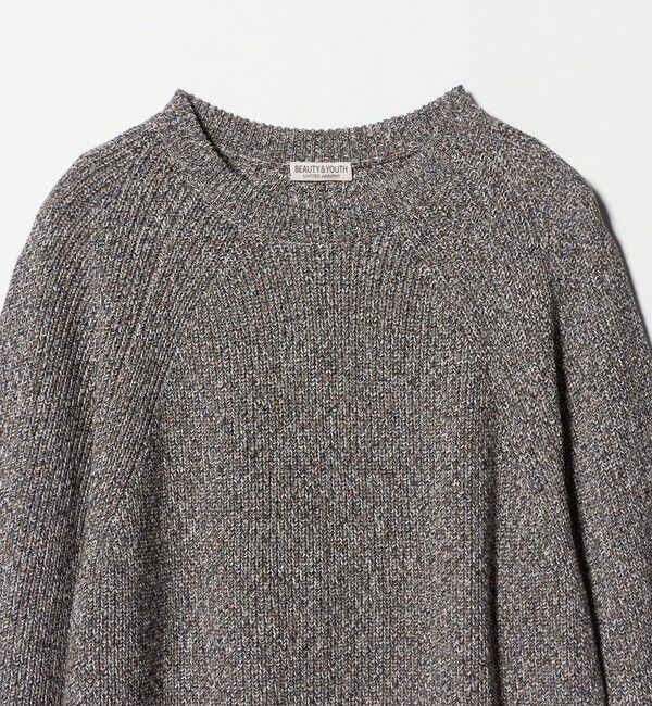 BEAUTY&YOUTH UNITED ARROWS「クリスプ アゼ スリーク クルーネック ニット」|ニット・セーター|
