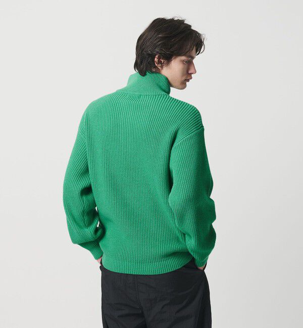 MONKEY TIME「バルキー アゼ ハーフジップ ニット」|ニット・セーター|