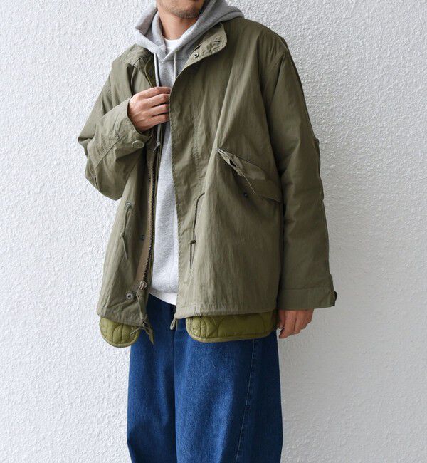 SHIPS any「【SHIPS any別注】GOLDEN MILLS: 3WAY キルトライナー レイヤード ショート モッズ ブルゾン◇」|ブルゾン・スタジャン|