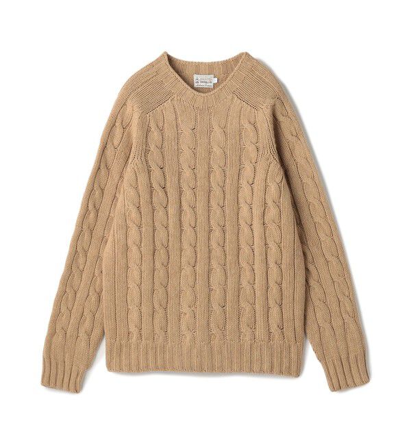 TOMORROWLAND BUYING WEAR「INVERALLAN ウールケーブル クルーネックプルオーバーニット」|ニット・セーター|47 キャメル
