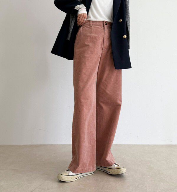 fredy emue「コーデュロイストレートパンツ」|チノ|ピンク