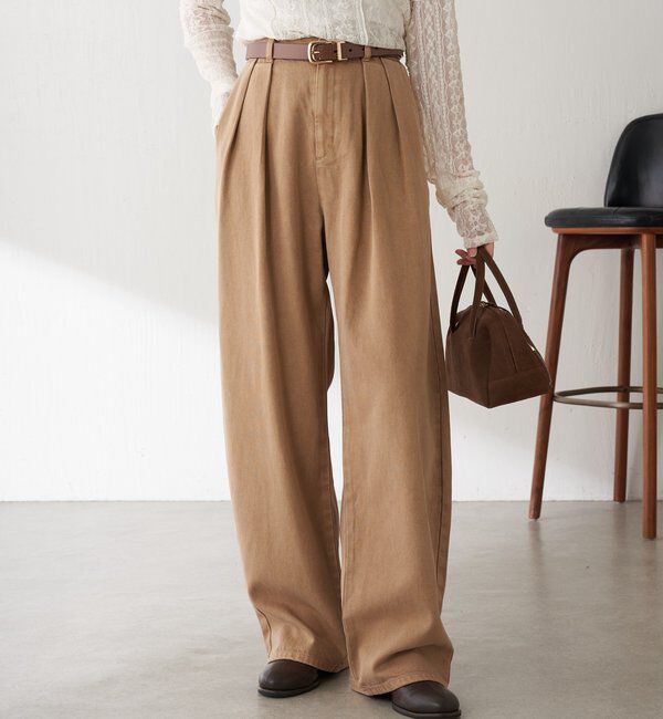  「Q.anosチャームタックデニムパンツ」|デニム|