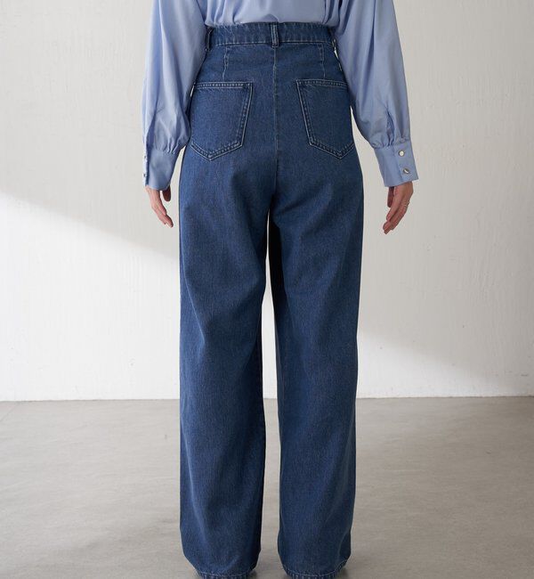  「Q.anosチャームタックデニムパンツ」|デニム|