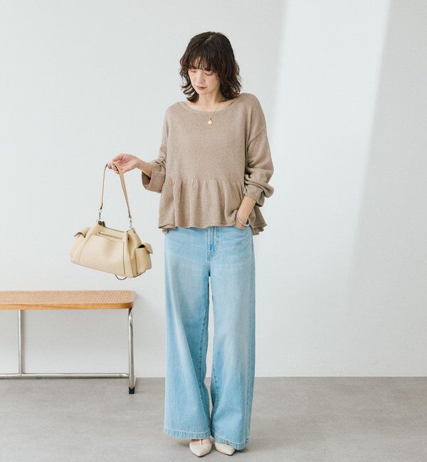  「【RIMH（リムエイチ）】クリーンワイドデニム」|デニム|