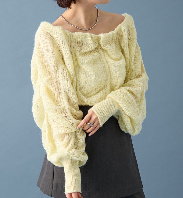  「ウェーブシアーホイップニット」|ニット・セーター|