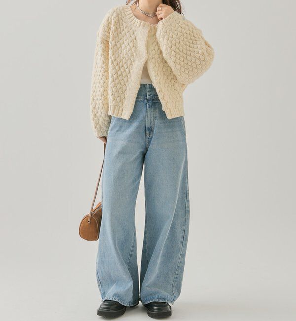  「【バックスタイルがポイント！新色ネイビー】バックシャンカーブデニム」|デニム|