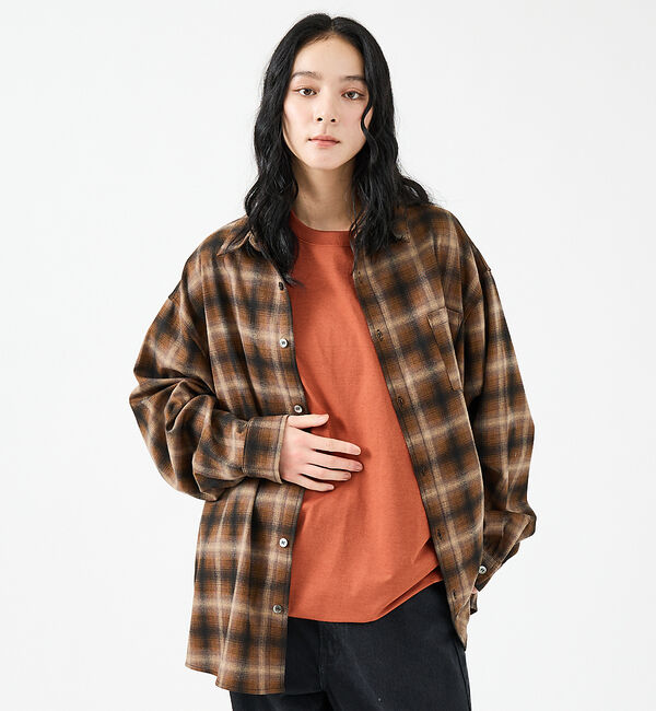 ABAHOUSE「【Revo.レボ】 オンブレーチェックシャツ/ルーズフィット /セットアップ/ユ」|シャツ・ブラウス|